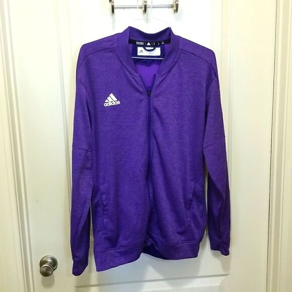 Adidas Team Issue Climate Fleece Full Zip Bomber Jacket XL - Picture 1 of 8